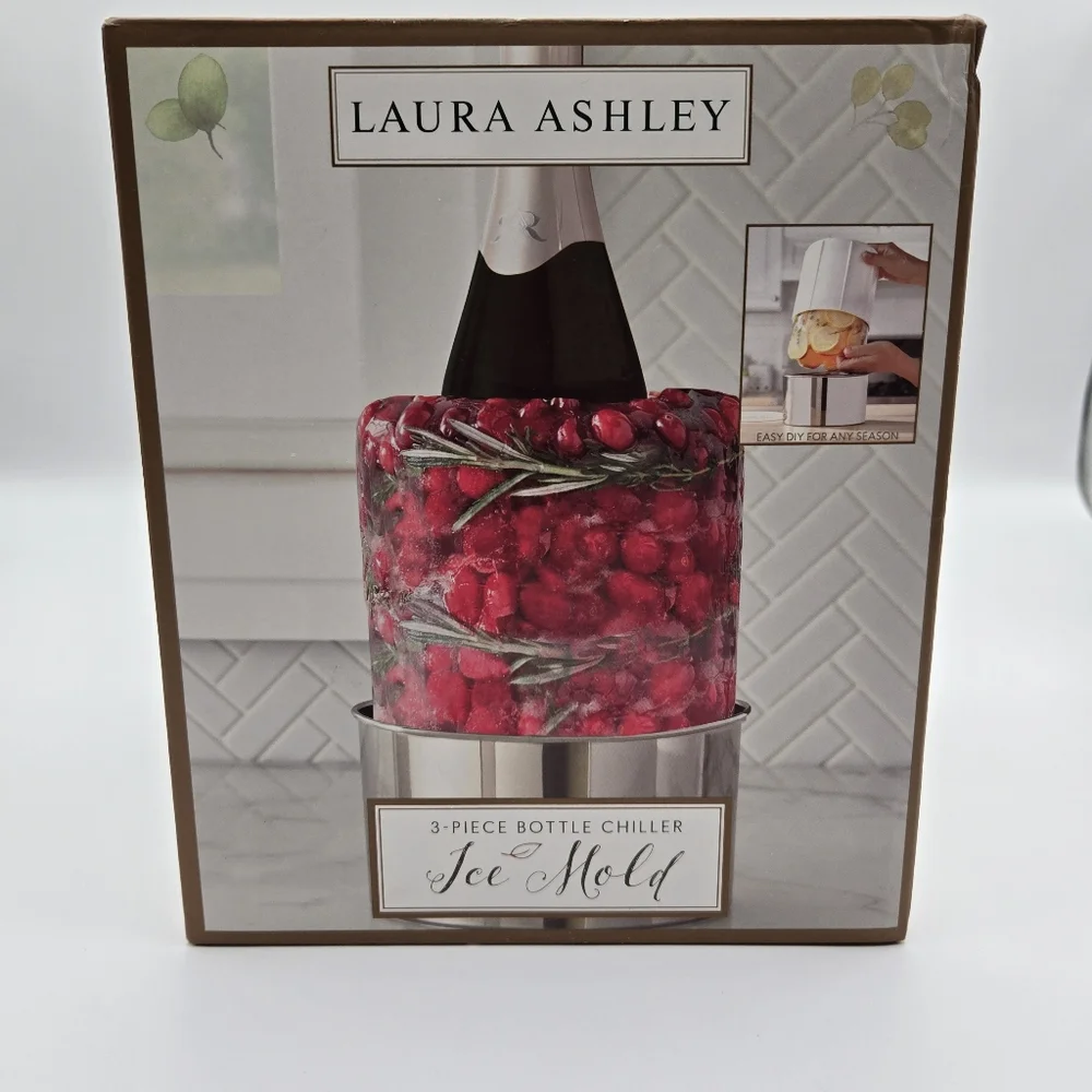 Laura Ashley 3 Piece Bottle Chiller Ice Mold